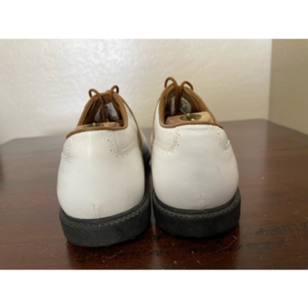 Nike Womens Zoom Air Golf Sneakers White Brown 192046 Colorblock Spikes 10M - Picture 2 of 7